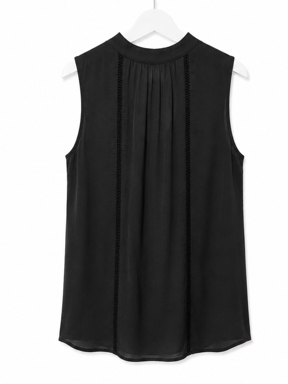 Massimo Black Sleeveless Mock Neck Blouse